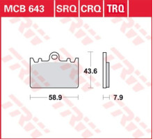 Тормозні колодки trw lucas kh180 sinter racing kawasaki zxr 400l 91-03 передні