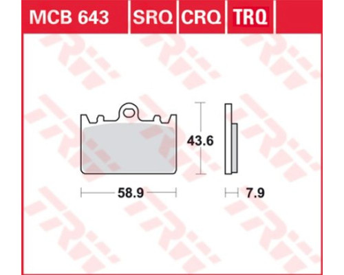 Тормозні колодки trw lucas kh180 sinter racing kawasaki zxr 400l 91-03 передні
