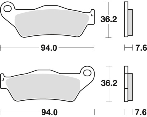 Гальмівні колодки trw lucas kh181 organic bmw r 1200 hp2 04-10 r-nine t '13-, k 1300 gt 09-15, ktm exc 525 03-07, lc4 adv 97-01, 790 adv '19-, lc8 950 / 990 02-13, 10 50 adv 15-16, 1090 adv 17-, yamaha xtz 660 08-16, xtz 700 '19-, передні