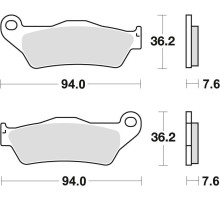 Гальмівні колодки trw lucas kh181 organic bmw r 1200 hp2 04-10 r-nine t '13-, k 1300 gt 09-15, ktm exc 525 03-07, lc4 adv 97-01, 790 adv '19-, lc8 950 / 990 02-13, 10 50 adv 15-16, 1090 adv 17-, yamaha xtz 660 08-16, xtz 700 '19-, передні