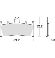 Гальмівні колодки trw lucas kh188 kawasaki zx9r 96-01, zrx 1100 / 1200 96-06, vn 1500 02-03, vn 1600 04-08, suzuki gsf 1200 01-05, gsx 1400 01-07, vz 1600 04- 05, передня