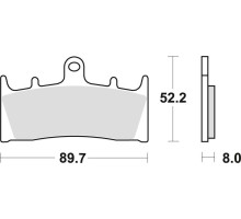 Гальмівні колодки trw lucas kh188 kawasaki zx9r 96-01, zrx 1100 / 1200 96-06, vn 1500 02-03, vn 1600 04-08, suzuki gsf 1200 01-05, gsx 1400 01-07, vz 1600 04- 05, передня