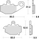 Тормозні колодки trw lucas kh192 sinter street kawasaki zx6r 600 94-16, zx6r 636 02-06, er6 06-16, versys 650 07-14, z 750 04-06, zx9r 94-04, z 1000 / sx '10-, zx10r 04-09 , gpz 1100 95-98, зад
