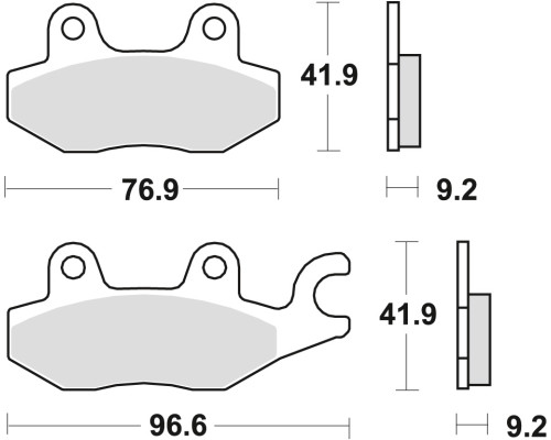 Тормозні колодки trw lucas kh197 organic honda xlv 125 01-13, vt 125 shadow 99-08, suzuki burgman 125 '14-, yamaha tzr 50 97-00, передні