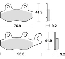 Тормозні колодки trw lucas kh197 organic honda xlv 125 01-13, vt 125 shadow 99-08, suzuki burgman 125 '14-, yamaha tzr 50 97-00, передні