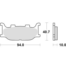 Тормозні колодки trw lucas kh199 organic yamaha xv / xvs virago 125 97-04, fz6 04-10, xj6 09-16, mt-03 06-14, xvs 1100 / 1300 99-16, передні