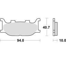 Тормозні колодки trw lucas kh199 organic yamaha xv / xvs virago 125 97-04, fz6 04-10, xj6 09-16, mt-03 06-14, xvs 1100 / 1300 99-16, передні
