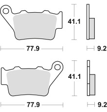Гальмівні колодки trw lucas kh208 sinter racing (performance) aprilia pegaso 650 01-10, etv 1200 caponord 13-17, honda nx 650 dominator 95-01, yamaha mt-03 / xt 660 04-16, xt 660z  08-16, зад )