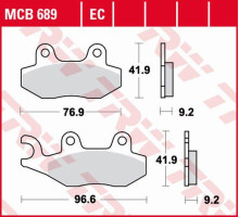 Гальмівні колодки trw lucas kh228 organic honda ca / cmx rebel 95-96, kymco 50 / 125 00-17 передні