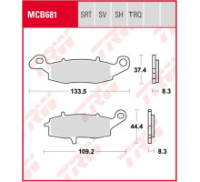 Гальмівні колодки trw lucas kh231 sinter racing kawasaki er6 06-16, versys 650 07-14, z 750 04-06, zr7 99-04, w 800 '11-, gpz 1100 95-98, vn 1500 93-04, vn 1600 03-08, vn 1700 09-17, suzuki gs 500 96-08, gsf 600 00-04, передня