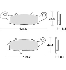 Гальмівні колодки trw lucas kh231 sinter street kawasaki er6 06-16, versys 650 07-14, z 750 04-06, zr7 99-04, w 800 '11-, gpz 1100 95-98, vn 1500 93-04, vn 1600 03-08, vn 1700 09-17, suzuki gs 500 96-08, gsf 600 00-04, передня