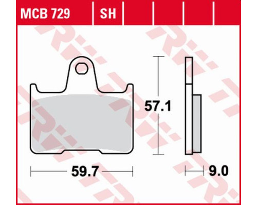 Гальмівні колодки trw lucas kh254 organic suzuki gsxr 600 04-05, gsf 650 05-06, gsxr 750 04-05, gsx 1400 01-07, задні
