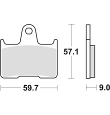 Тормозні колодки trw lucas kh254 sinter street suzuki gsxr 600 04-05, gsf 650 05-06, gsxr 750 04-05, gsx 1400 01-07, задні