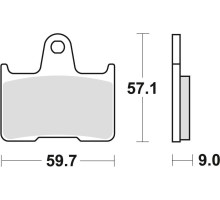 Тормозні колодки trw lucas kh254 sinter street suzuki gsxr 600 04-05, gsf 650 05-06, gsxr 750 04-05, gsx 1400 01-07, задні