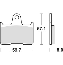 Тормозні колодки trw lucas kh254 sinter street vt 750 10-15 cb 1300 98-02 cb 1300 x4 97-99, kawasaki zx7rr 96-99, зад (акція)