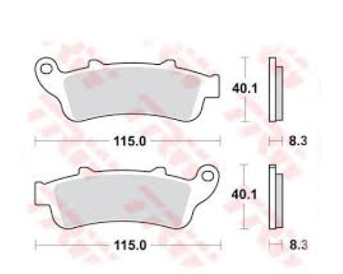 Гальмівні колодки trw lucas kh261 kh281 organic honda nt 650 v 02-05, vfr 800 98-05, xl 1000 v 99-03 stx 1300 02-08, gl 1800 01-16, vtx 1800 01-08 kawasaki ninja/vulcan 650 1 7-, передня