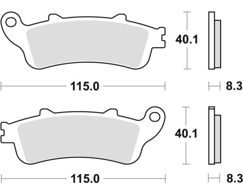 Гальмівні колодки trw lucas kh261 sinter street honda nt 650 v deauville 02-05 vfr 800 98-13, xl 1000 v 99-13 cbr 1100 97-08 stx 1300 02-16 vt 1300 10-16 vtx 1800 01-08, задні