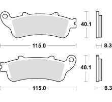 Гальмівні колодки trw lucas kh261 sinter street honda nt 650 v deauville 02-05 vfr 800 98-13, xl 1000 v 99-13 cbr 1100 97-08 stx 1300 02-16 vt 1300 10-16 vtx 1800 01-08, задні