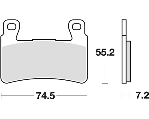 Тормозні колодки trw lucas kh265 kh296 organic honda cb 1300 f 03-04, hyosung gt 650 09-17, перед (акція)
