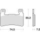 Тормозні колодки trw lucas kh265 kh296 organic honda cb 1300 f 03-04, hyosung gt 650 09-17, перед (акція)