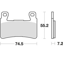 Тормозні колодки trw lucas kh265 kh296 organic honda cb 1300 f 03-04, hyosung gt 650 09-17, перед (акція)