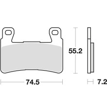 Тормозні колодки trw lucas kh265 kh296 sinter street honda cb 1300 f 03-04 hyosung gt 650 09-17 передні