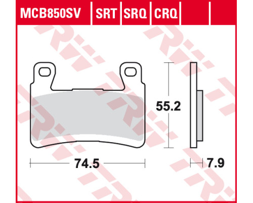 Trw lucas тормозні колодки kh265/296 sinter street kawasaki zx-6r 636 ninja 13-15, zx-6r 636 ninja 16-17, zx 636 g zx6r ninja abs 19- передні