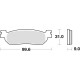 Тормозні колодки trw lucas kh275 organic yamaha tw 125 99-08 tw 200 91-15 r6 99-02 передні/задні