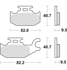 Гальмівні колодки trw lucas kh307 sinter offroad can-am outlander 500 07-12 ds 650 01-07 outlander 650 / 800 07-12, yamaha yfm 400 05-08, yfm 450 03-11, задні
