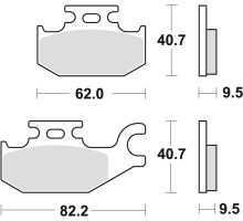 Гальмівні колодки trw lucas kh307 sinter offroad can-am outlander 500 07-12 ds 650 01-07 outlander 650 / 800 07-12, yamaha yfm 400 05-08, yfm 450 03-11, задні