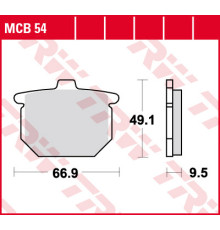Гальмівні колодки trw lucas kh31 organic honda cx 500 79-84, cb 750 77-81, cb 900 79-81, cbx 1000 '79, gl 1000 / 1100 78-81, передні/задні