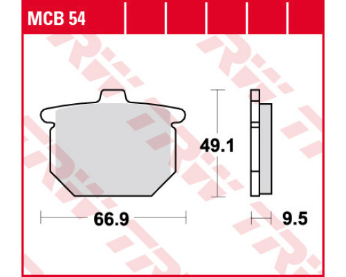 Гальмівні колодки trw lucas kh31 organic honda cx 500 79-84, cb 750 77-81, cb 900 79-81, cbx 1000 '79, gl 1000 / 1100 78-81, передні/задні