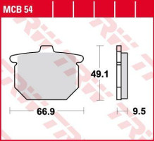 Гальмівні колодки trw lucas kh31 organic honda cx 500 79-84, cb 750 77-81, cb 900 79-81, cbx 1000 '79, gl 1000 / 1100 78-81, передні/задні