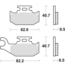 Тормозні колодки trw lucas kh317 sinter offroad suzuki ltf 500 03-04, yamaha yxr 660 04-06 yfm 700 raptor 06-, задні