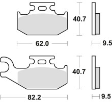Тормозні колодки trw lucas kh317 sinter offroad suzuki ltf 500 03-04, yamaha yxr 660 04-06 yfm 700 raptor 06-, задні