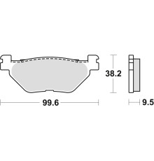 Гальмівні колодки trw lucas kh319/2 organic yamaha tdm 900 02-14, xv 950 13-, xt 1200 z 10-, fjr 1300 01-, xvs 1300 07-16, xv 1700 03-16, xv 1900 06-16, задні