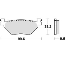 Гальмівні колодки trw lucas kh319/2 organic yamaha tdm 900 02-14, xv 950 13-, xt 1200 z 10-, fjr 1300 01-, xvs 1300 07-16, xv 1700 03-16, xv 1900 06-16, задні