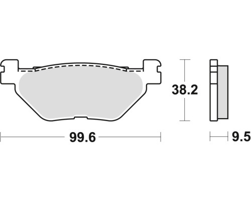 Тормозні колодки trw lucas kh319/2 sinter street yamaha tdm 900 02-14, xv 950 13-, xt 1200 z 10-, fjr 1300 01-, xvs 1300 07-16, xv 1700 03-16, xv 1900 06-16, задні