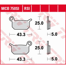 Гальмівні колодки trw lucas kh325 sinter offroad ktm sxe -5 електричні 19- sx 50 09-, sx 65 04-08, husqvarna ee-5 19-, cr 50 06-, sm 50- 10-, tc 50 17-, передні/задні