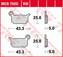 Гальмівні колодки trw lucas kh325 sinter offroad ktm sxe -5 електричні 19- sx 50 09-, sx 65 04-08, husqvarna ee-5 19-, cr 50 06-, sm 50- 10-, tc 50 17-, передні/задні