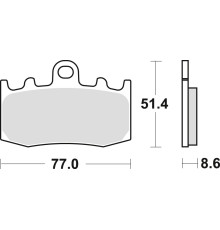 Тормозні колодки trw lucas kh335 sinter street bmw r 1100 s 01-05, r 1150 gs/adv/r/rt 01-06, k 1200 gt/rs 01-08, k 1200 s 05-09, r 1200 gs/adv 04-13, передні