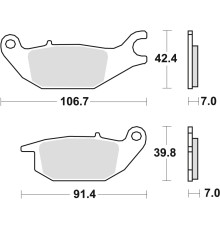 Гальмівні колодки trw lucas kh343 organic honda cbr 125 04-10, xl 125 v varadero 01-13, yamaha yzf 150 14-, задні