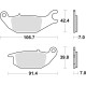 Гальмівні колодки trw lucas kh343 organic honda cbr 125 04-10, xl 125 v varadero 01-13, yamaha yzf 150 14-, задні