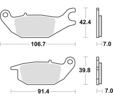Гальмівні колодки trw lucas kh343 organic honda cbr 125 04-10, xl 125 v varadero 01-13, yamaha yzf 150 14-, задні