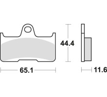 Тормозні колодки trw lucas kh344 sinter offroad yamaha yfm 660 02-08 задні