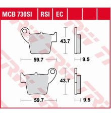 Гальмівні колодки trw lucas kh346 organic honda cr 125 / 250 02-07, crf 450 02-17, задні