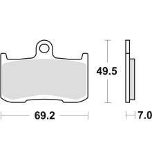 Гальмівні колодки trw lucas kh347 sinter street kawasaki z 800 13-17, z 900 17-21, z 1000 03-06, suzuki gsx 750 17-21, gsx 1300 07-10, indian chief / chief dark horse 14-, roadmaster 1800 15-16, pobeda 8-м'яч / високий м'яч 10-16, спереду (просува