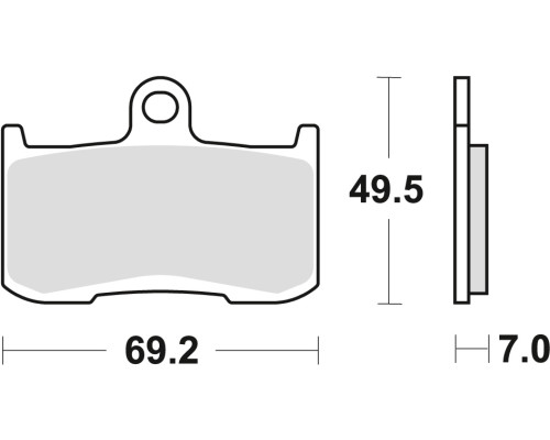 Гальмівні колодки trw lucas kh347 sinter street kawasaki z 800 13-17, z 900 17-21, z 1000 03-06, suzuki gsx 750 17-21, gsx 1300 07-10, indian chief / chief dark horse 14-, roadmaster 1800 15-16, pobeda 8-м'яч / високий м'яч 10-16, спереду (просува