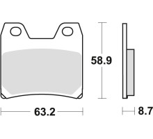 Тормозні колодки trw lucas kh348 sinter street yamaha fzs 1000 fazer 01-05, xjr 1300 02-16, зад (акція)