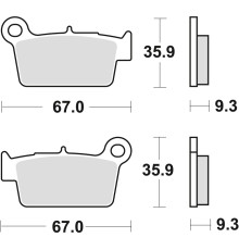 Гальмівні колодки trw lucas kh367 sinter offroad kawasaki kxf 250 04-, klx 450 07-, kxf 450 04-, kxe 450 10-, suzuki rmz 250 04-, rmz 450 05-, yamaha yz 125 03-, wr 250 08 -14, yz 250 02-, wr / yz 450 03-, задня